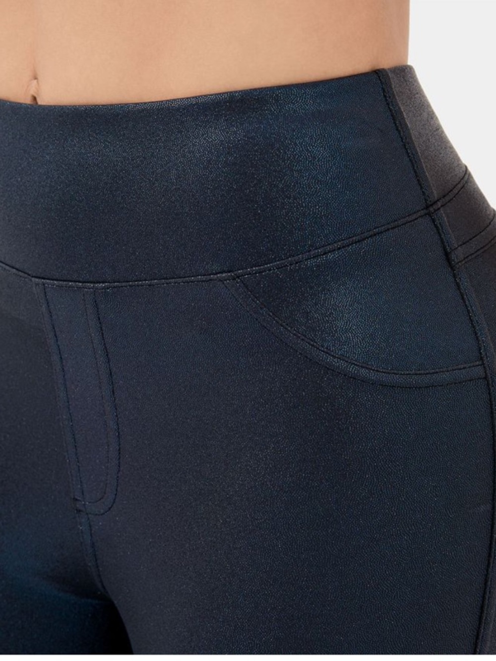 SoftlyZero™ Faux Leather High Waisted Pocket Work Leggings - Picture 8 of 10